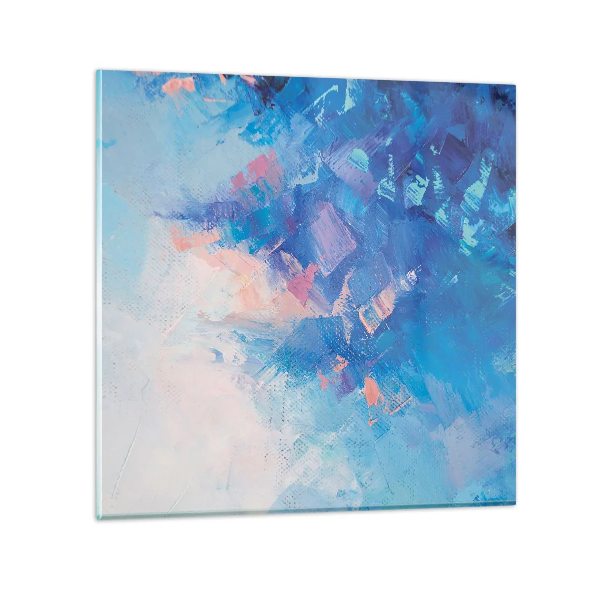 Billede på glas - Vinter abstraktion - 30x30 cm