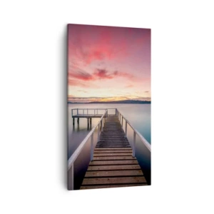 Lærredstryk - Billede på lærred - Aftenens blide flamme - 45x80 cm