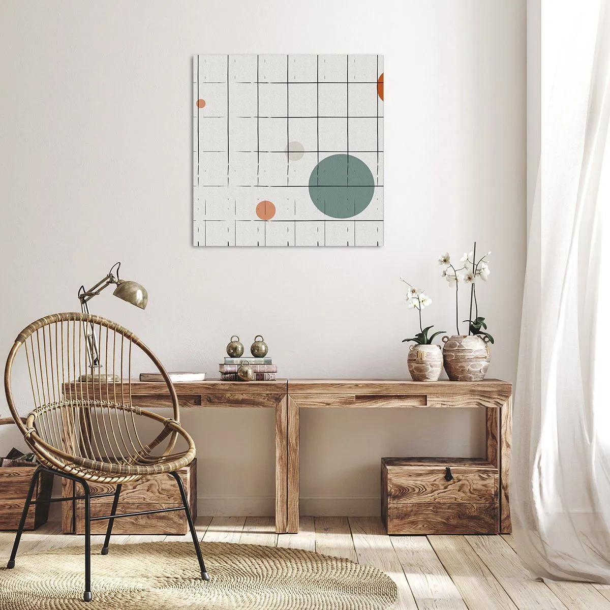 Lærredstryk - Billede på lærred - Fanget i en fælde. Os eller dem? - 70x70 cm