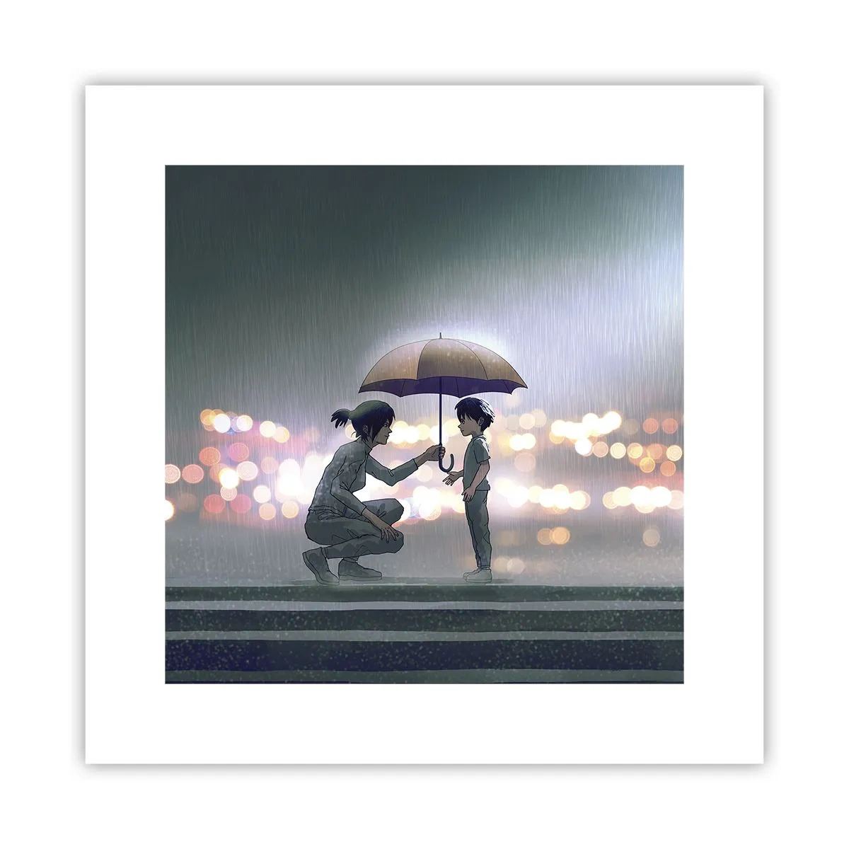 Plakat - Og alt er godt nu - 30x30 cm