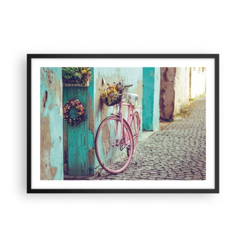 Plakat i sort ramme - Jeg vender tilbage om lidt - 70x50 cm
