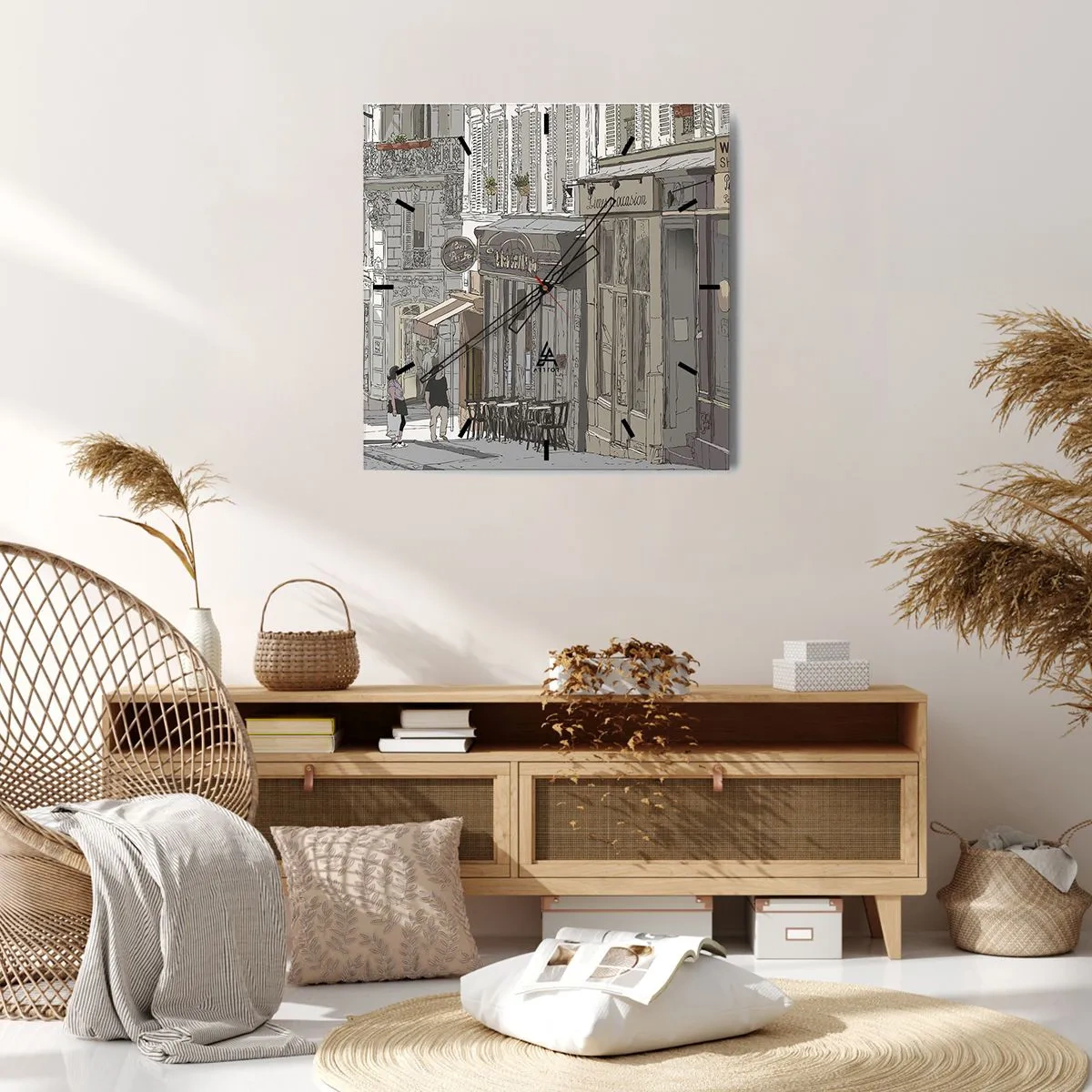 Vægur, Uret - Byens glæder - 30x30 cm