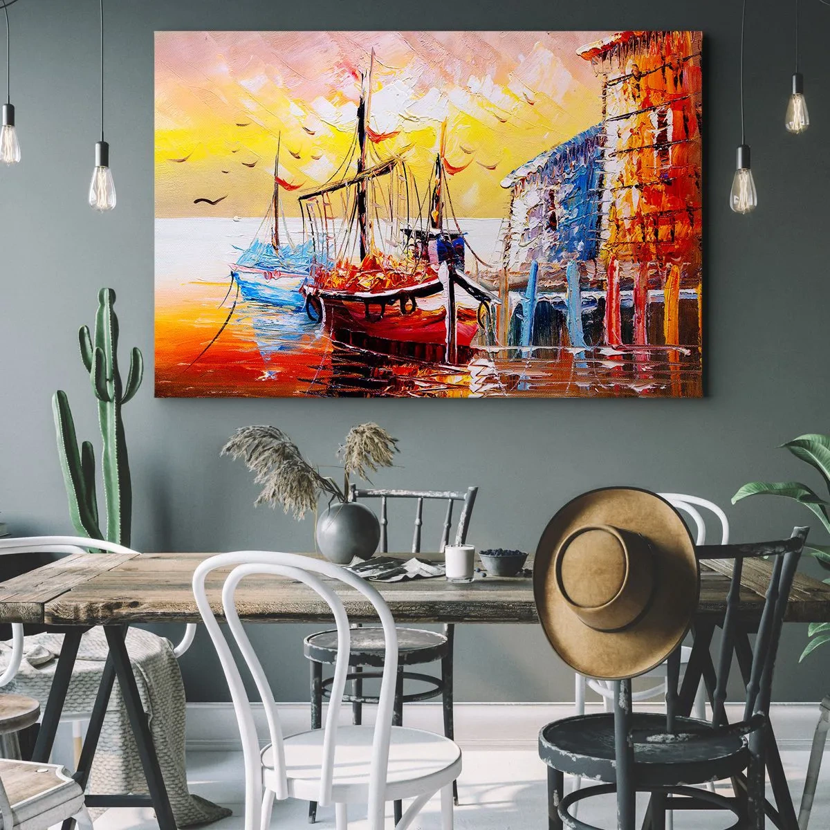 Lærredstryk - Billede på lærred - Glædelig tilbagevenden - 120x80 cm