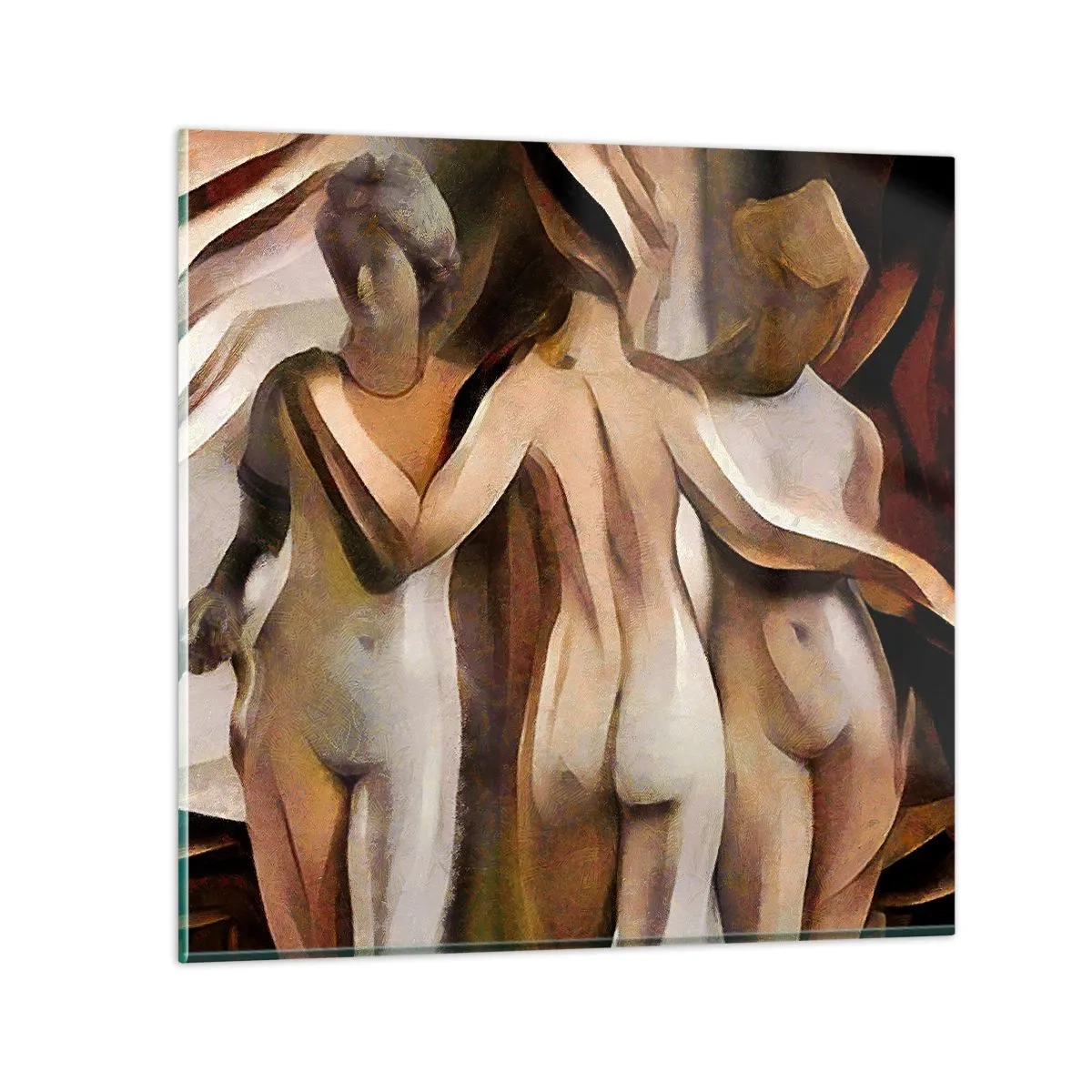 Billede på glas - Tre Nåder 2.0 - 30x30 cm