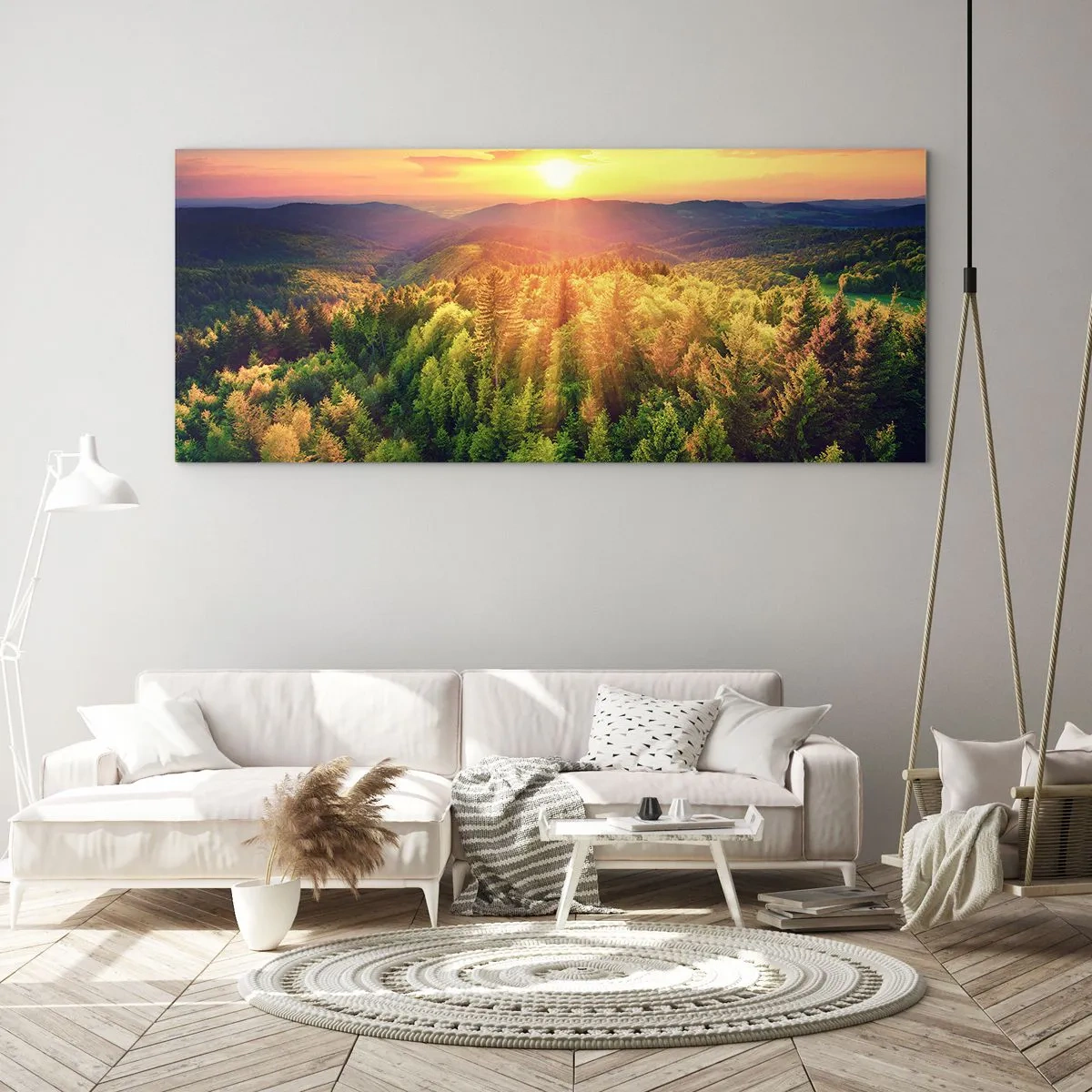 Billede på glas - Toppe og bjergtoppe - 100x40 cm