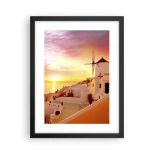 Plakat i sort ramme - Opløses i hvidt og guld - 30x40 cm
