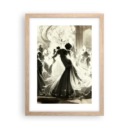 Plakat i ramme af lyst egetræ - Den store maskerade - 30x40 cm