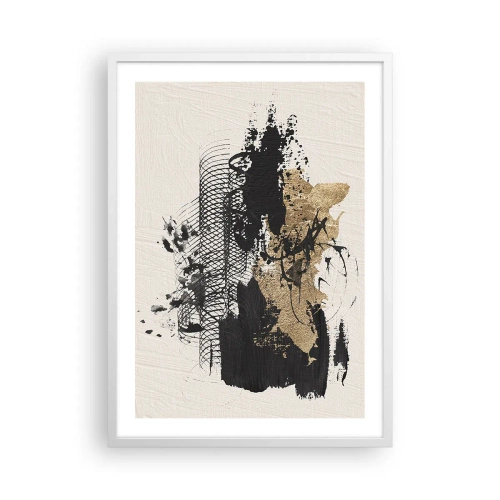 Plakat i hvid ramme - Komposition med lidenskab - 50x70 cm