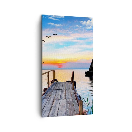 Lærredstryk - Billede på lærred - Godaften - 45x80 cm