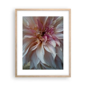 Plakat i ramme af lyst egetræ - Blomstrende friskhed - 40x50 cm