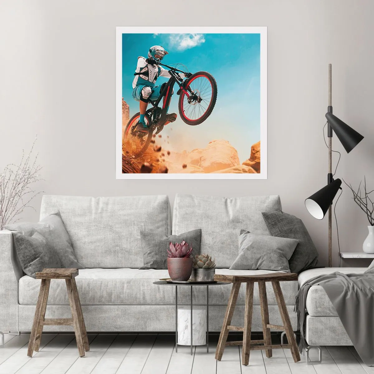 Plakat - Cykel-dæmonisk galskab - 60x60 cm