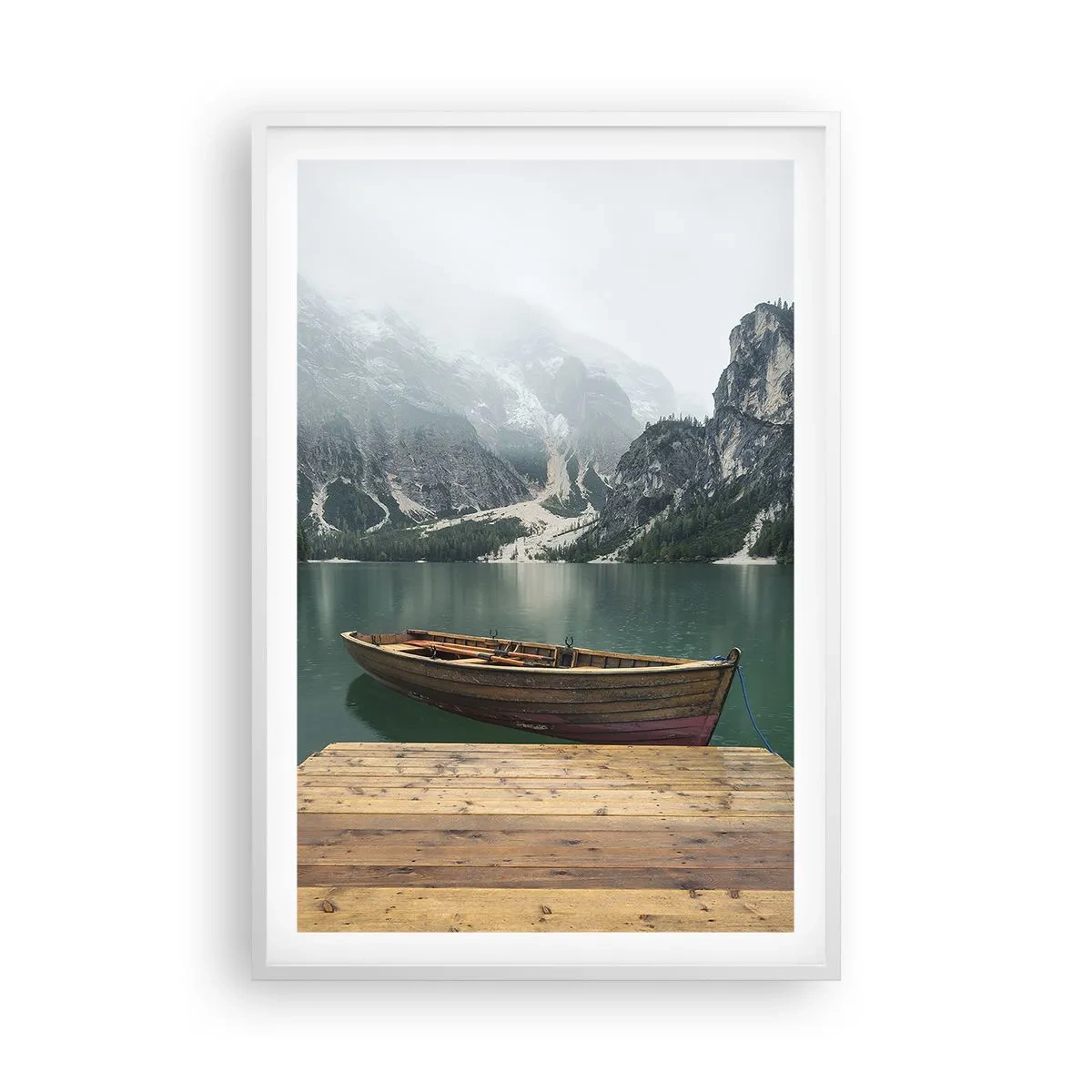 Plakat i hvid ramme - "Og stolte pander" - 61x91 cm