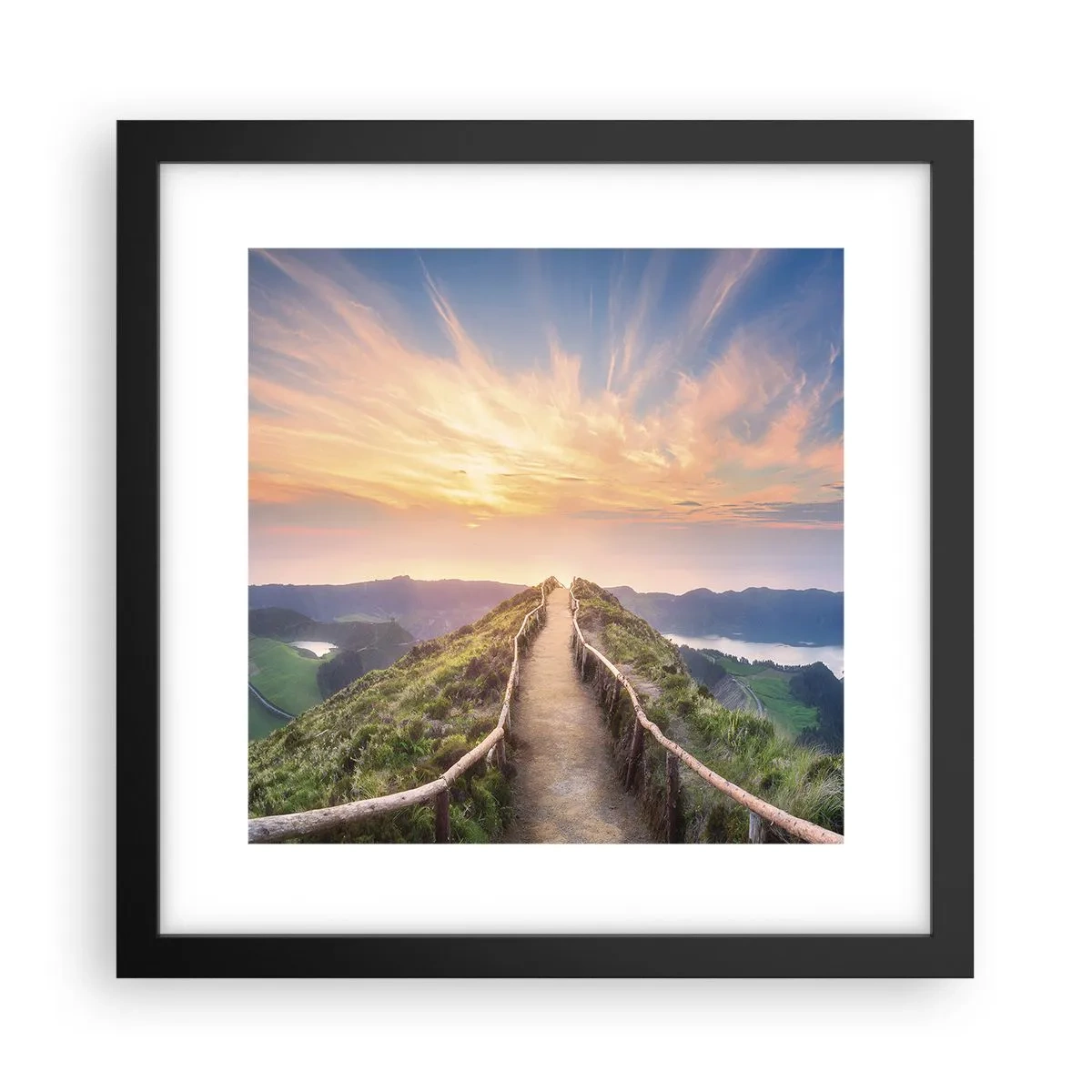 Plakat i sort ramme - Tæt på himlen - 30x30 cm