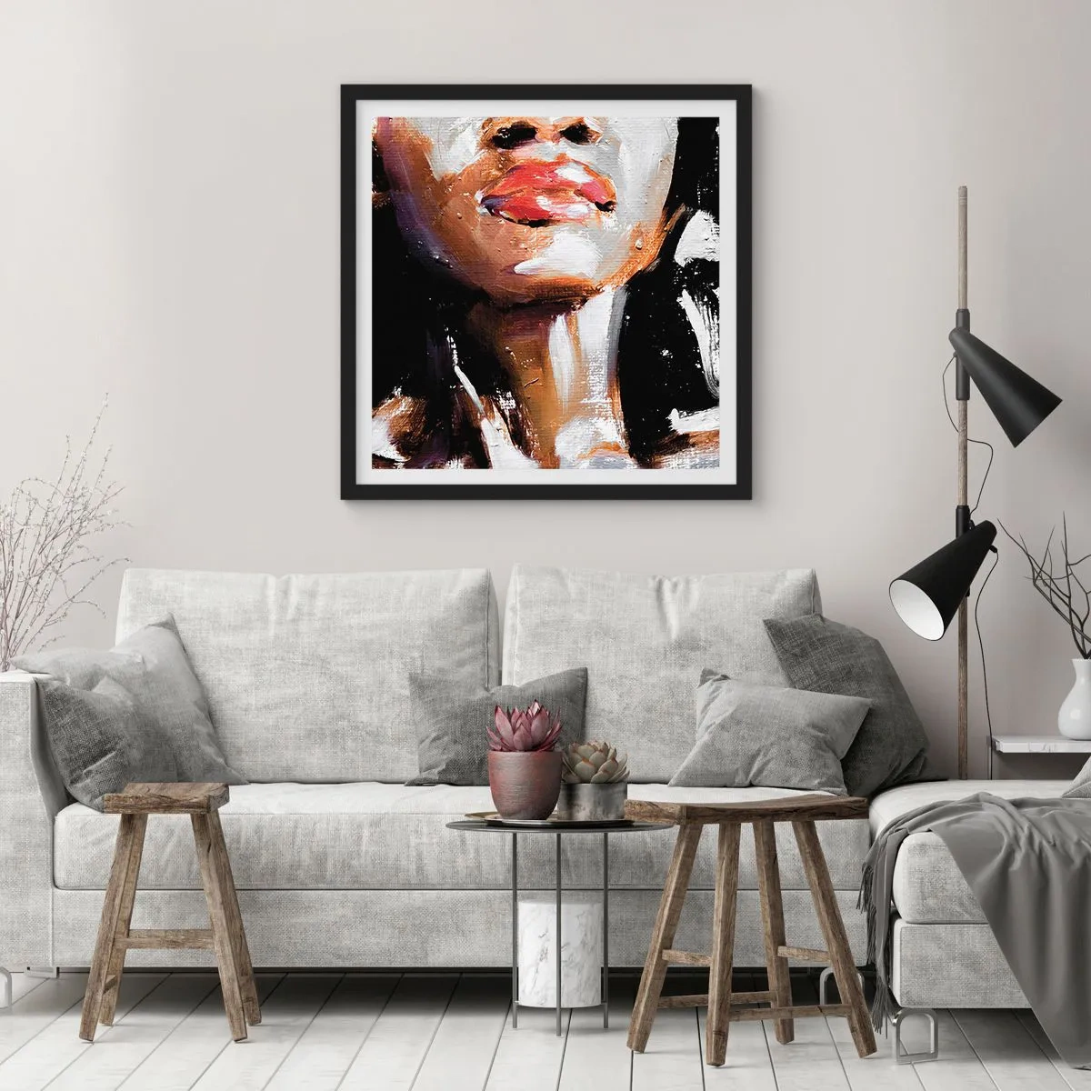 Plakat i sort ramme - Stolthed uden fordomme - 50x50 cm