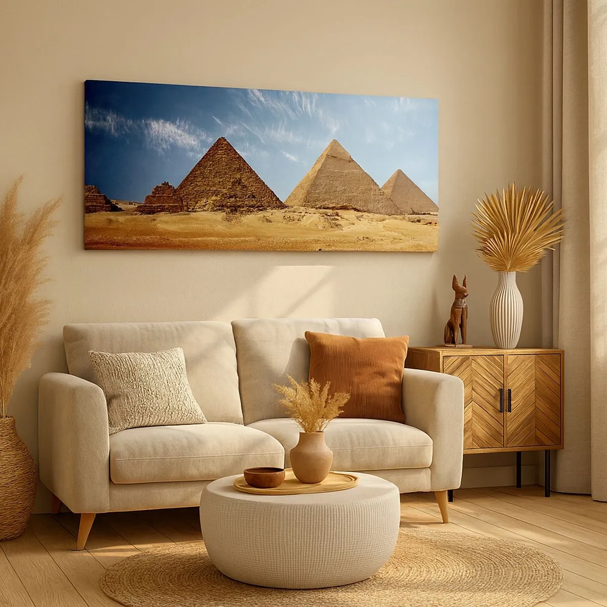 Lærredstryk - Billede på lærred - 40 århundreder ser på jer - 100x40 cm