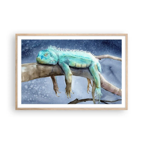 Plakat i ramme af lyst egetræ - Det er godt! - 91x61 cm