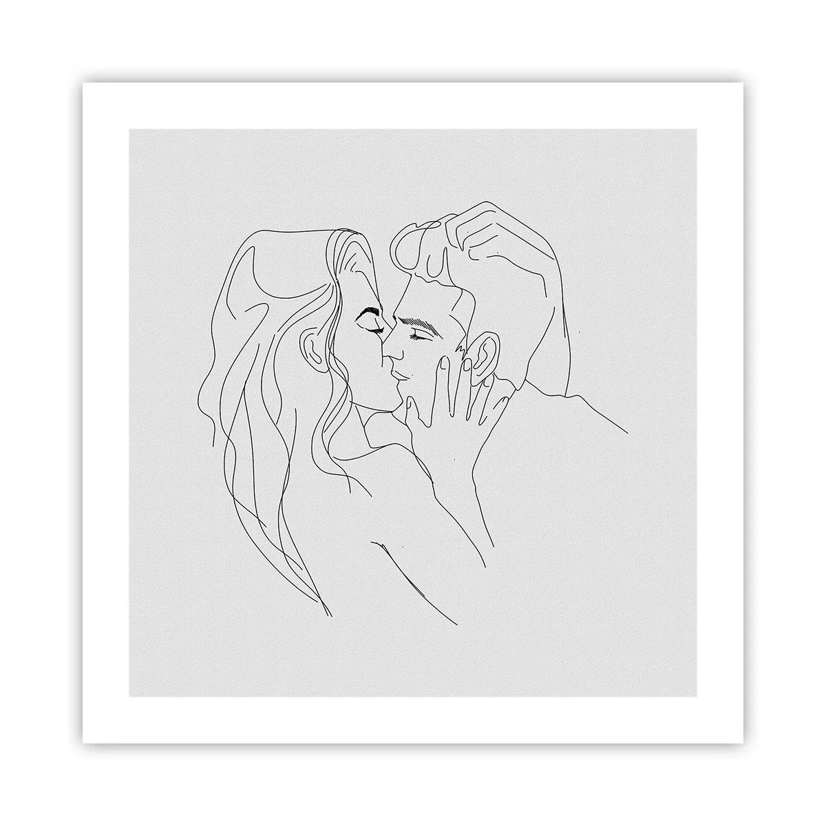 Plakat - I samme linje - 50x50 cm