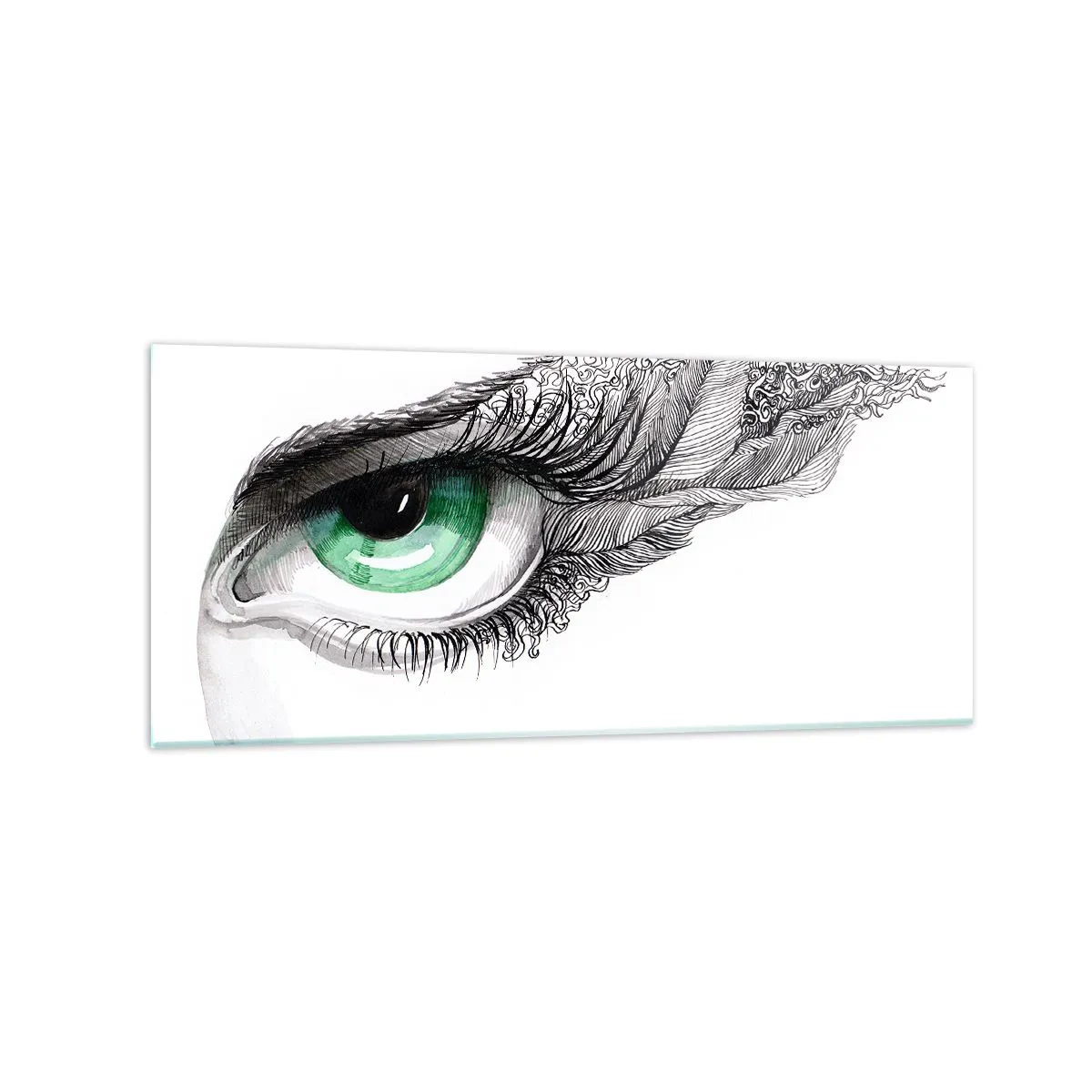 Billede på glas - Smuk og klar til at angribe - 120x50 cm