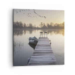 Lærredstryk - Billede på lærred - Jeg kommer tilbage om et stykke tid - 70x70 cm