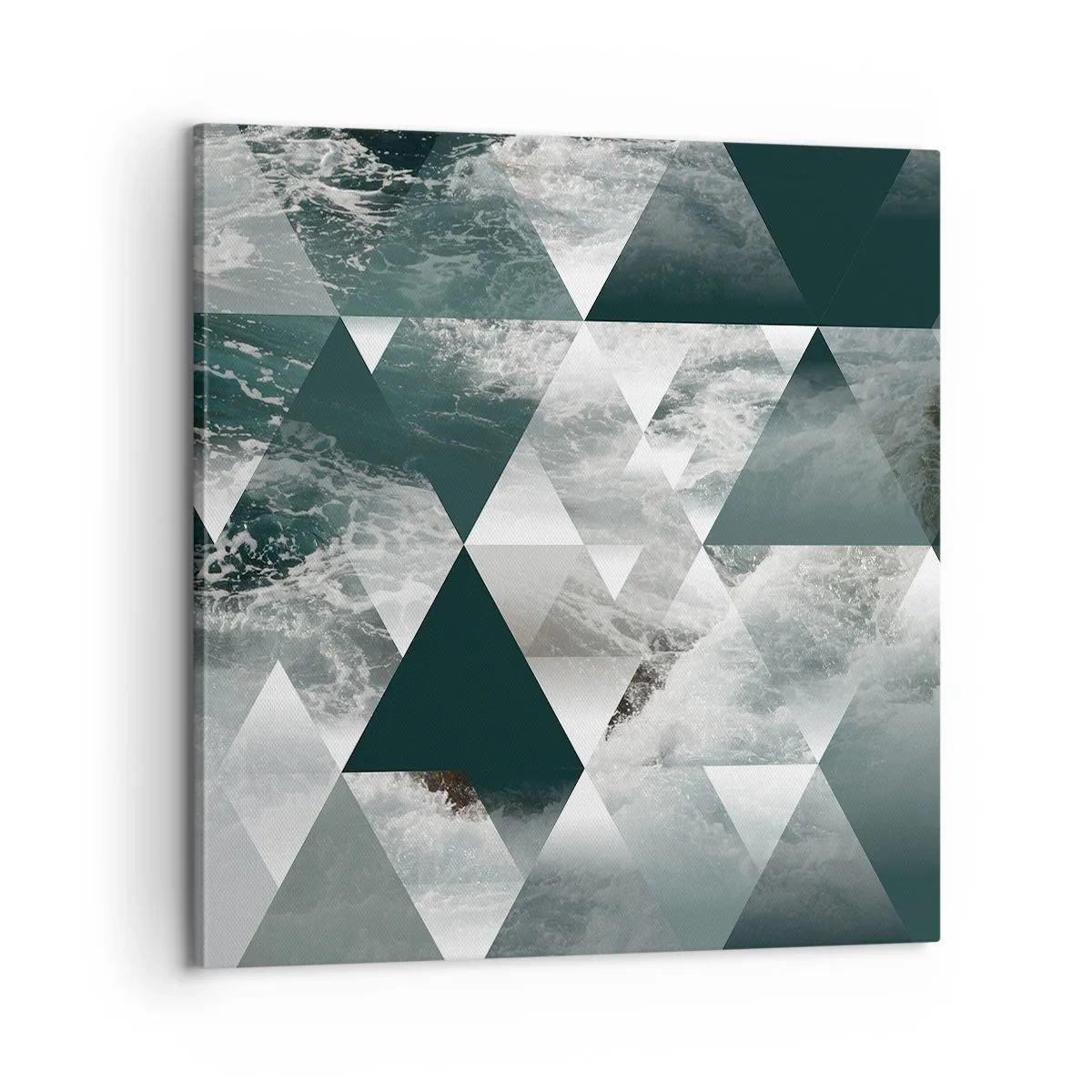 Lærredstryk - Billede på lærred - Et krystalperspektiv - 60x60 cm