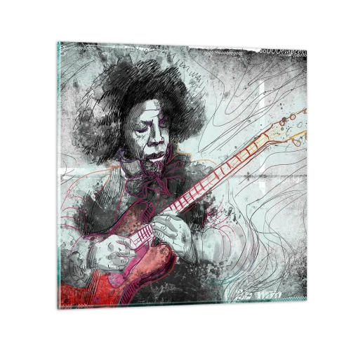 Billede på glas - På musikkens bølger - 30x30 cm