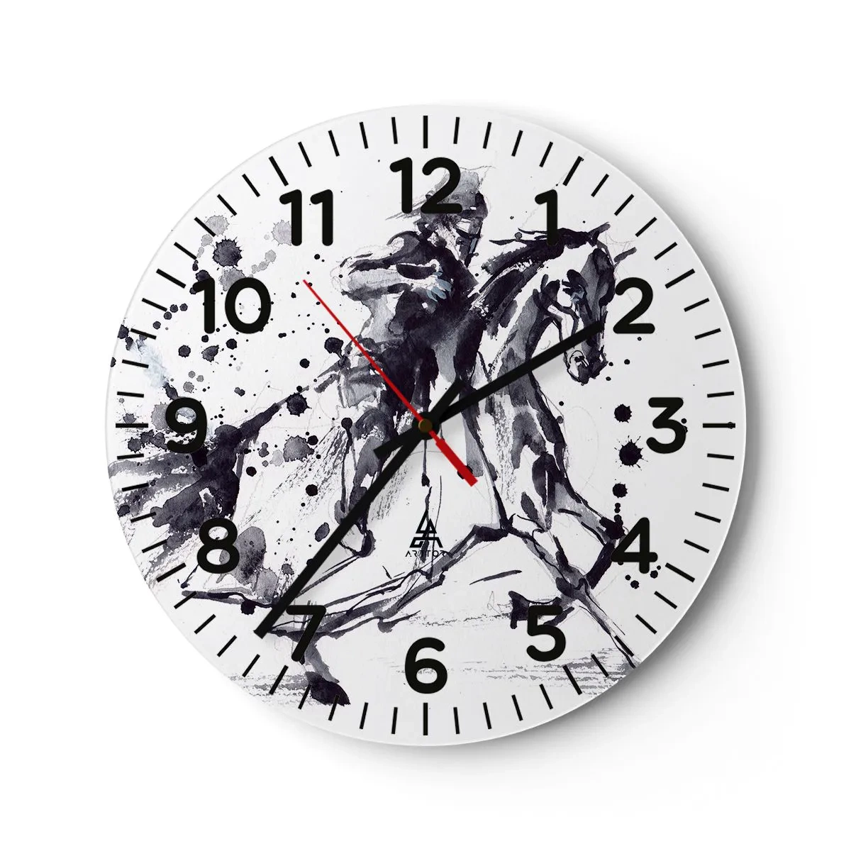 Vægur, Uret - Sort ridder - 40x40 cm