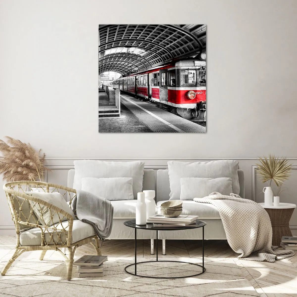 Billede på glas - Måske en rejse for livet? - 70x70 cm