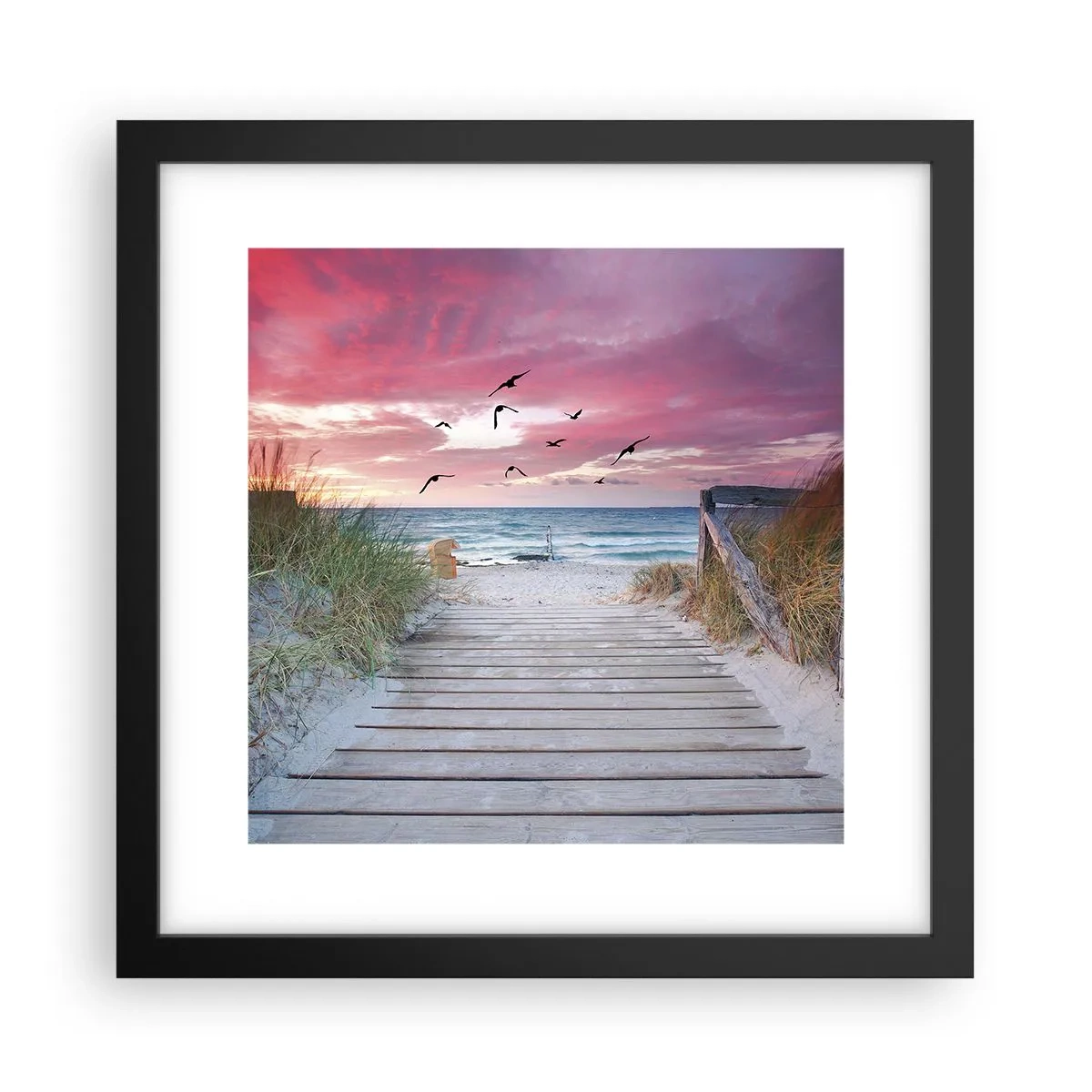 Plakat i sort ramme - Baltisk indtryk - 30x30 cm