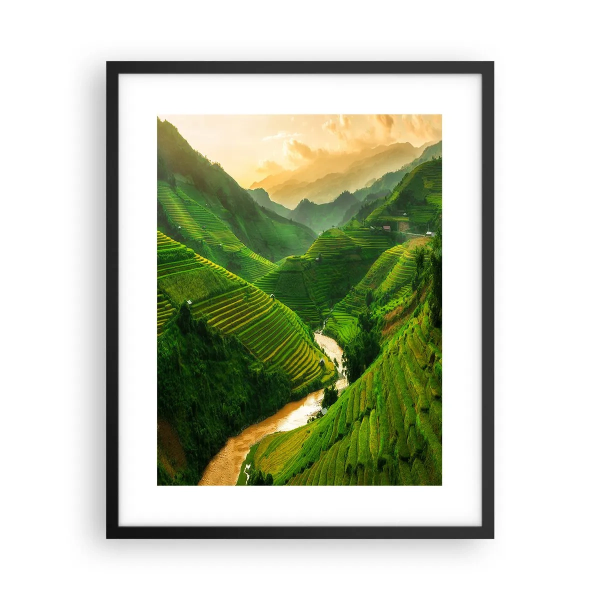 Plakat i sort ramme - Vietnamesisk dal - 40x50 cm