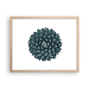 Plakat i ramme af lyst egetræ - Ørkenstjerne - 50x40 cm