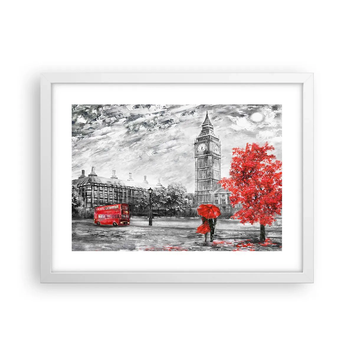 Plakat i hvid ramme - En spændende dag - 40x30 cm