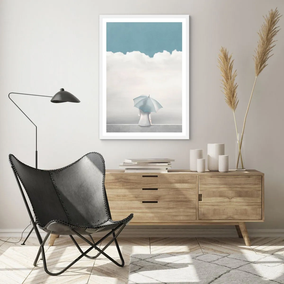 Plakat i hvid ramme - På kanten af virkelighed og drømme - 30x40 cm