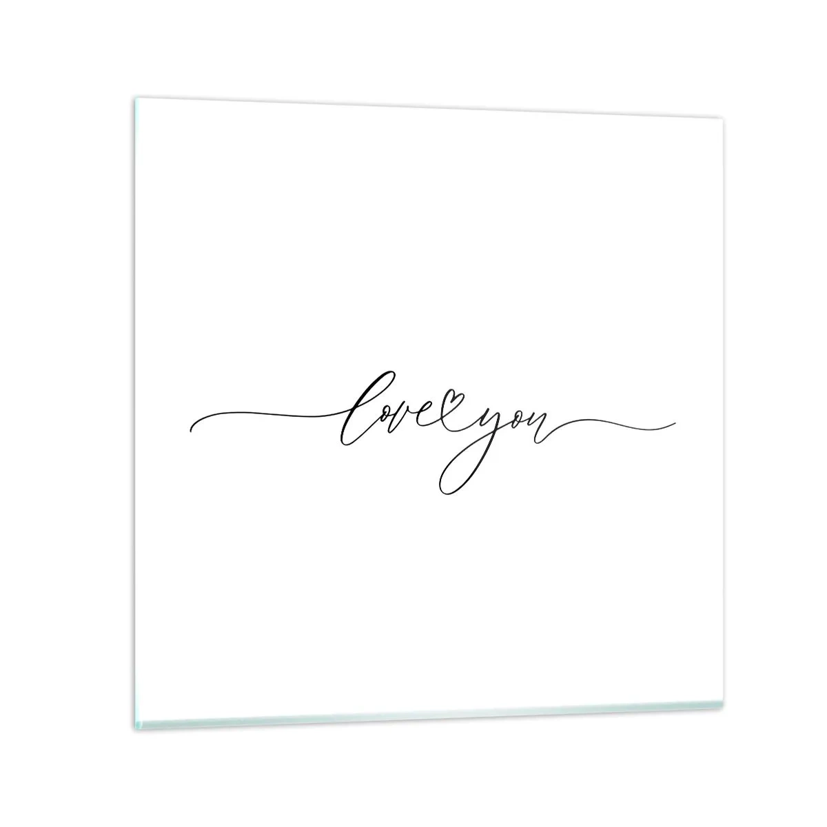 Billede på glas - Sort og hvid - 50x50 cm