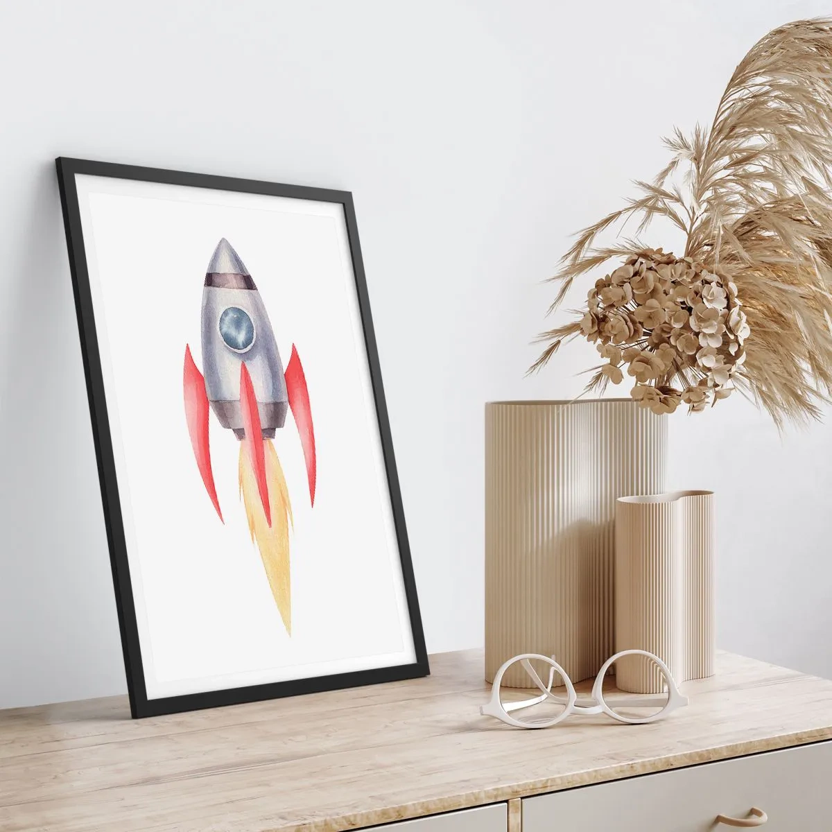 Plakat i sort ramme - Højere, hurtigere, længere - 70x100 cm