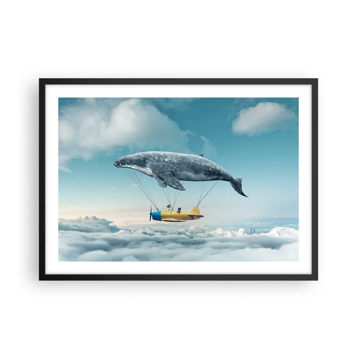 Plakat i sort ramme - Hvorfor ikke? - 70x50 cm