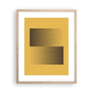 Plakat i ramme af lyst egetræ - Modsætningernes kvadrat - 40x50 cm