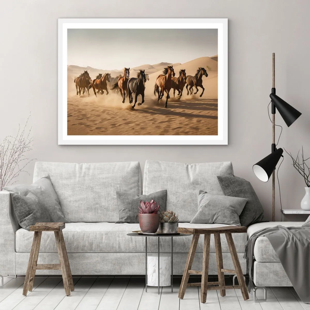 Plakat i hvid ramme - Fri som vinden - 50x40 cm