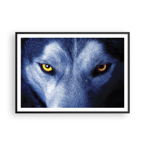 Plakat i sort ramme - Et hypnotiserende udseende - 100x70 cm