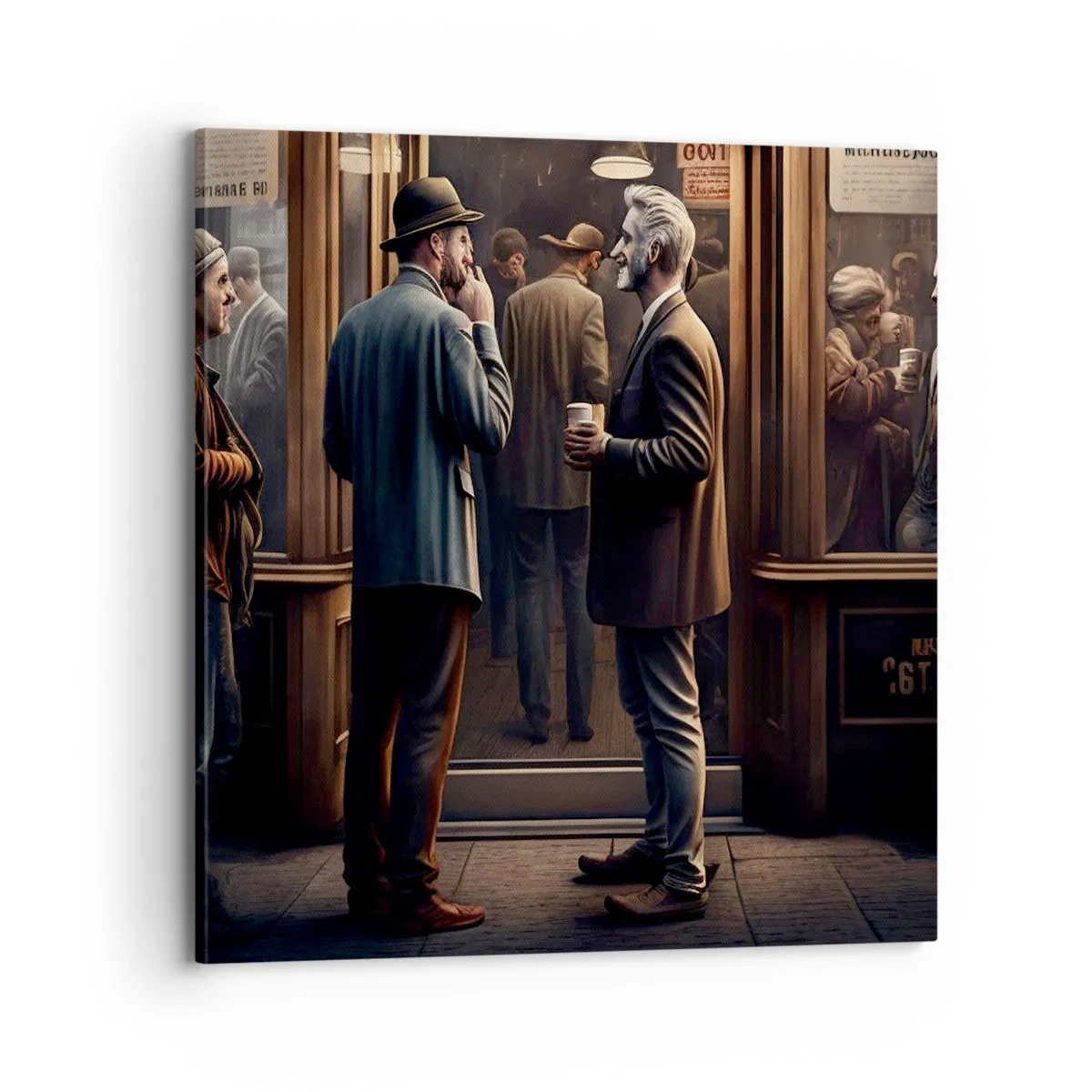 Lærredstryk - Billede på lærred - Et godt øjeblik på dagen - 70x70 cm