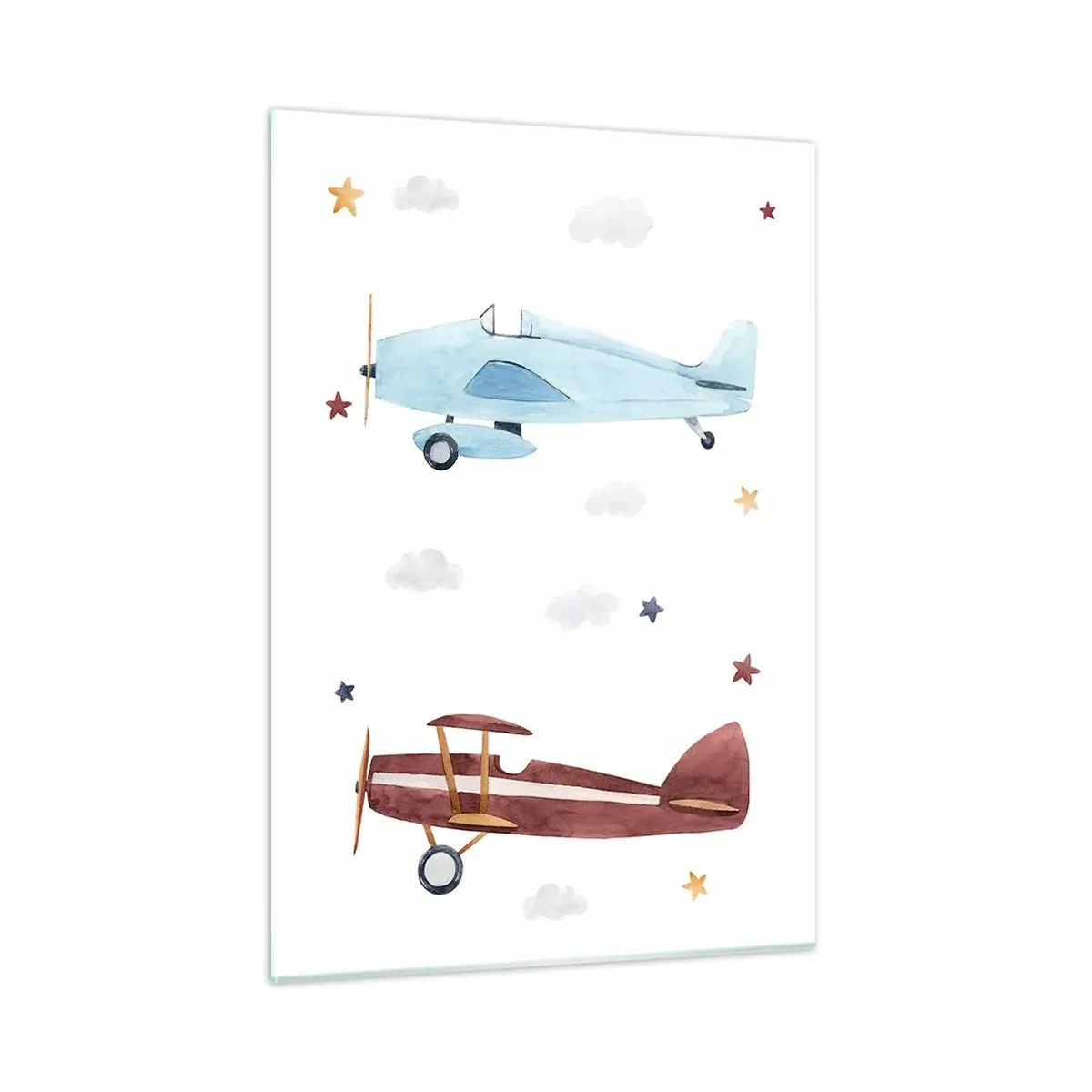 Billede på glas - Hr. pilot, vi venter! - 50x70 cm