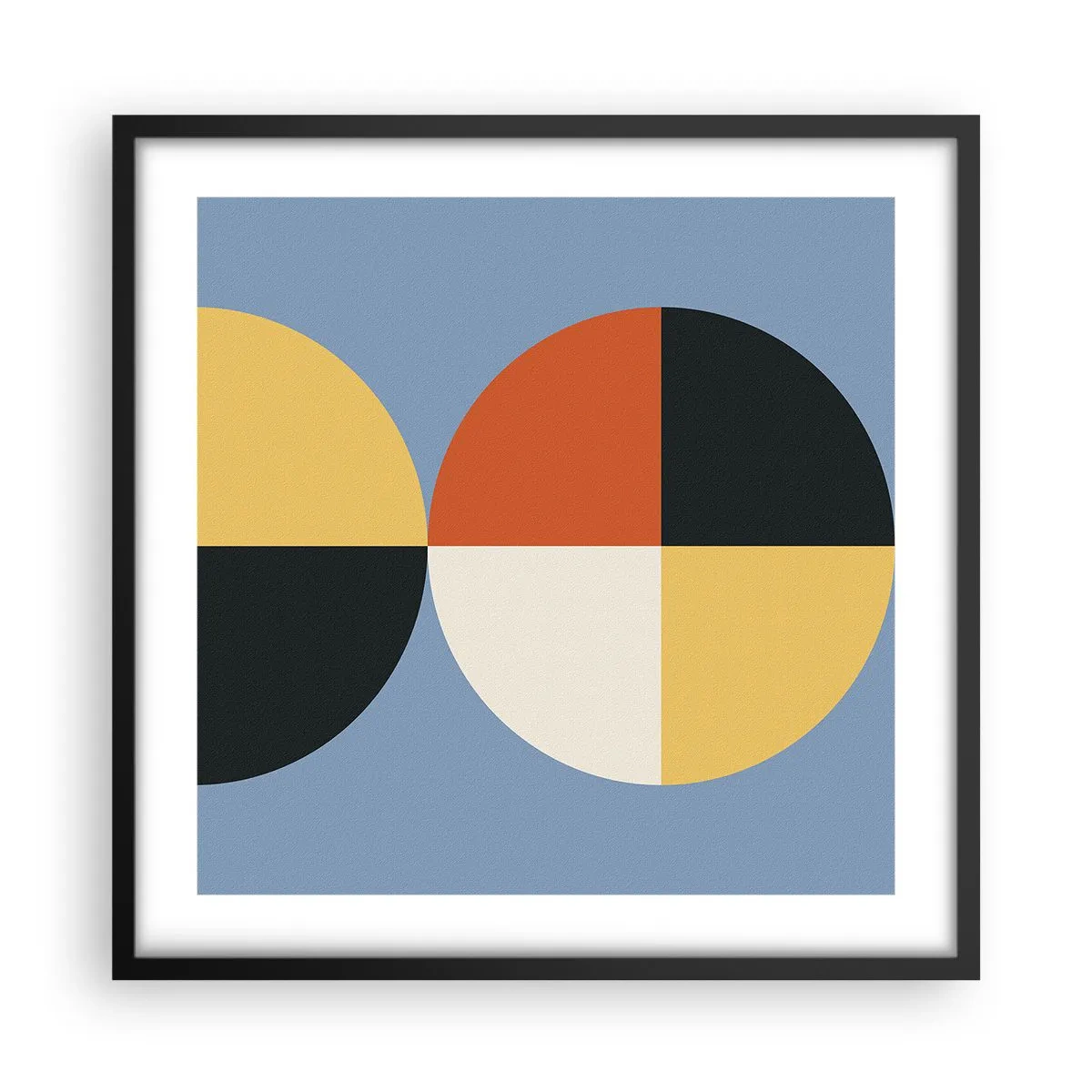 Plakat i sort ramme - Se og tæl - 50x50 cm