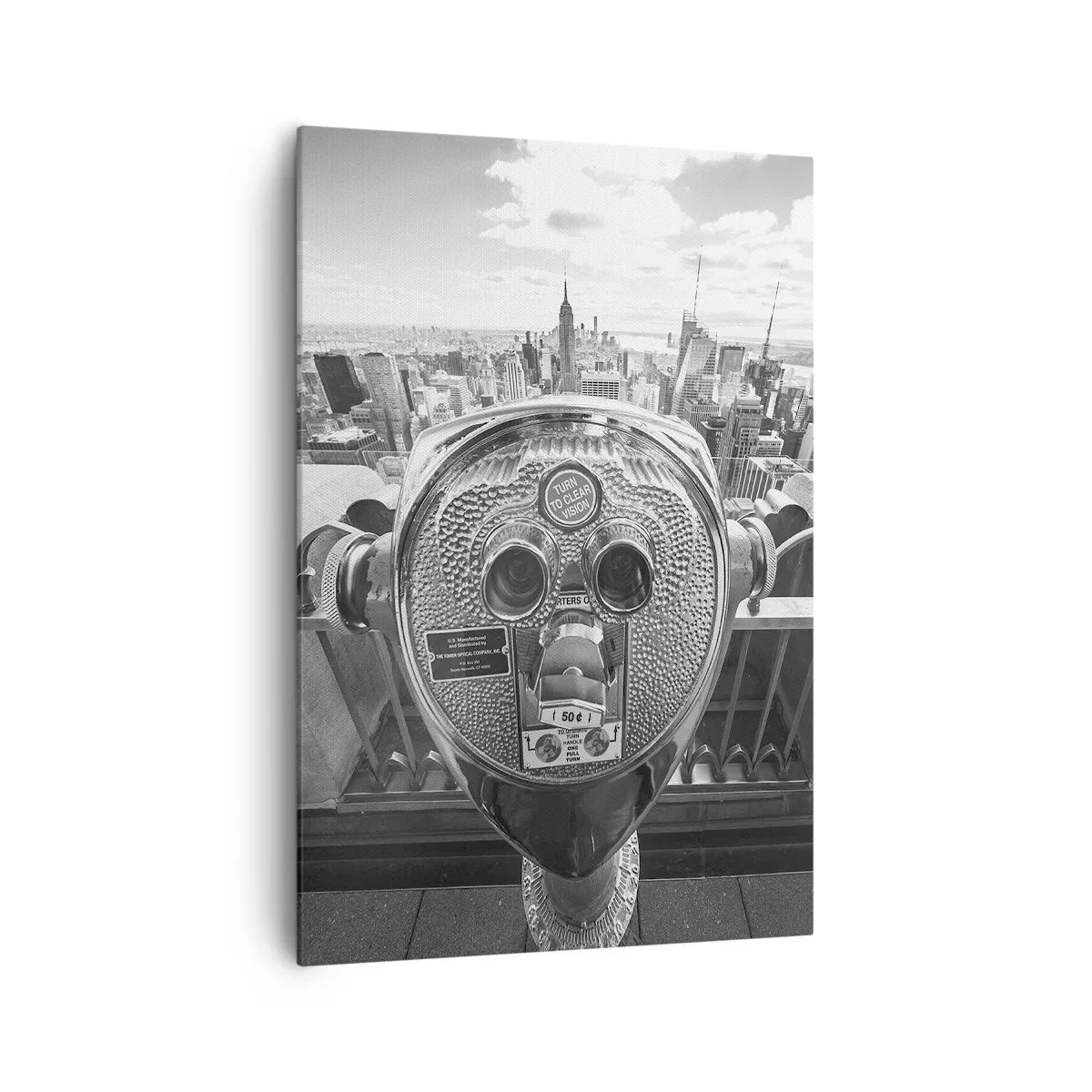 Lærredstryk - Billede på lærred - Byen over byer - 70x100 cm