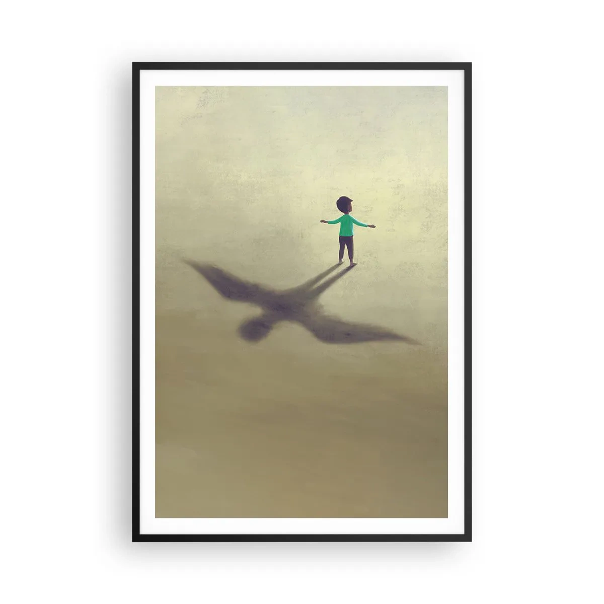 Plakat i sort ramme - Fremtidens helt - 70x100 cm