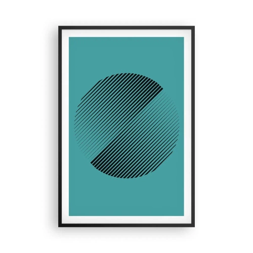 Plakat i sort ramme - Cirklen - en geometrisk variation - 61x91 cm