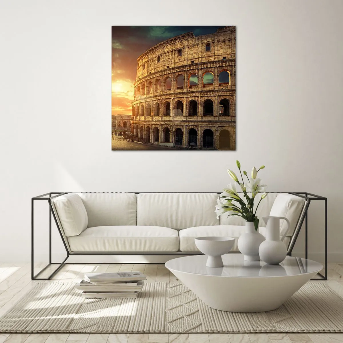 Billede på glas - Kolossalt indtryk - 40x40 cm