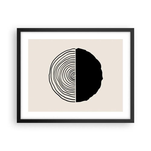 Plakat i sort ramme - Halvt og halvt - 50x40 cm