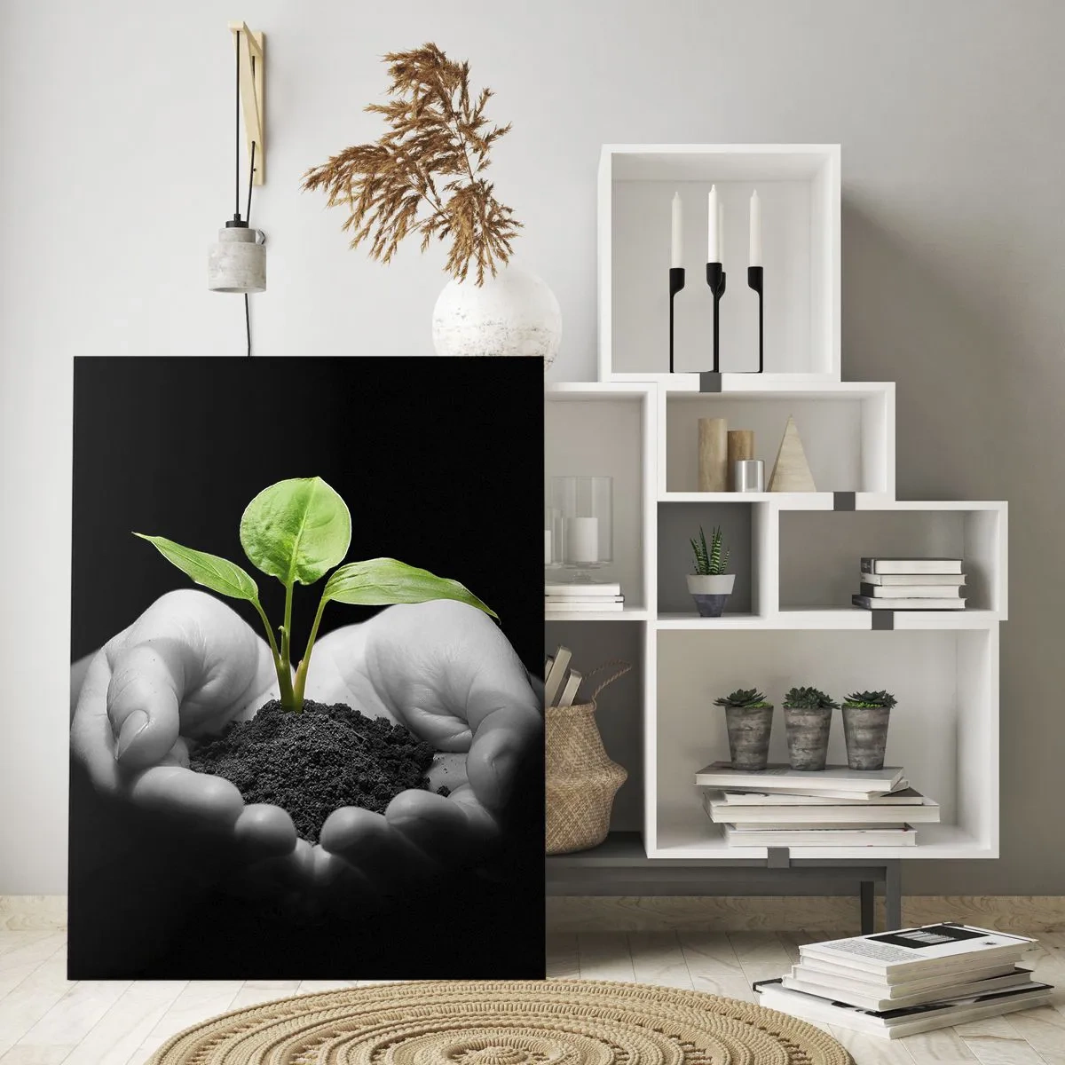 Billede på glas - Jeg elsker naturen, jeg beskytter den - 50x70 cm