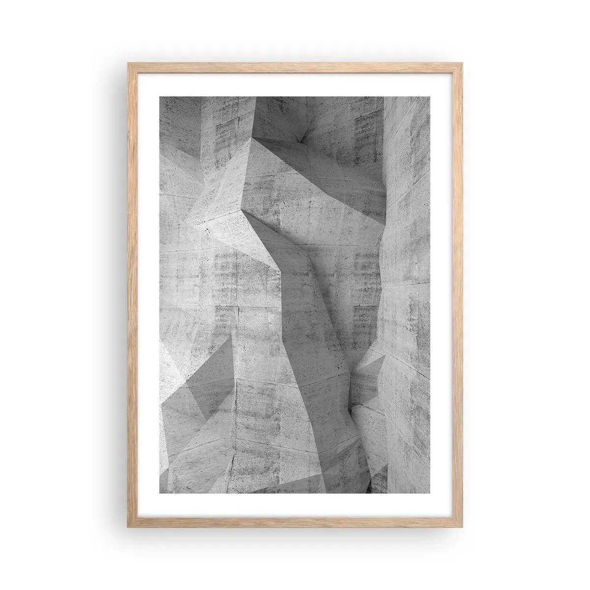 Plakat i ramme af lyst egetræ - En ægte udfordring - 50x70 cm