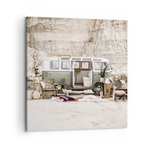Lærredstryk - Billede på lærred - Tid til at starte rejsen - 50x50 cm
