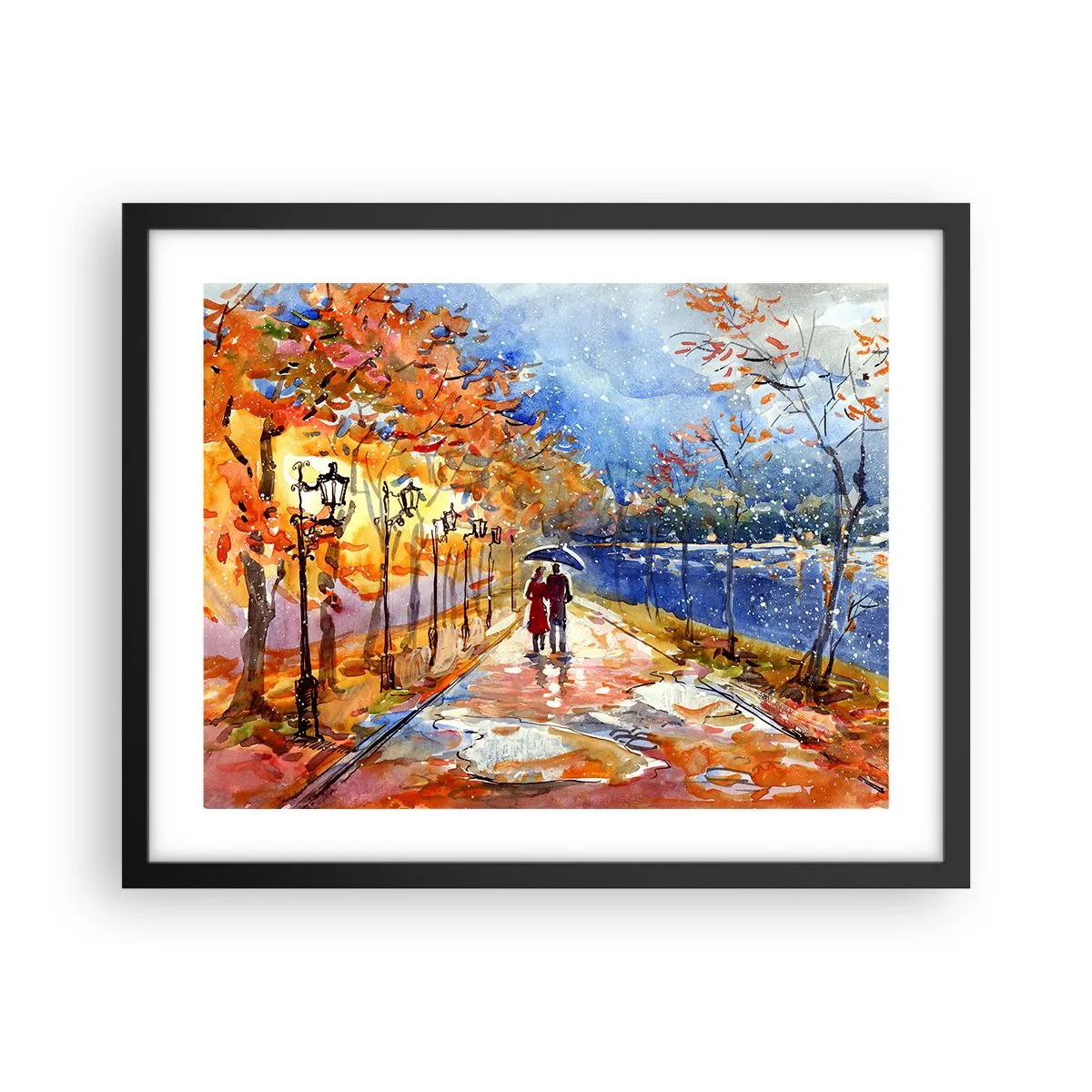 Plakat i sort ramme - Sammen indtil tidsfristen - 50x40 cm